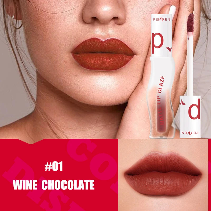 Long Lasting Moisturizing Matte Lipstick Waterproof Sweat Proof Non Qme 01 WINE CHOCOLATE