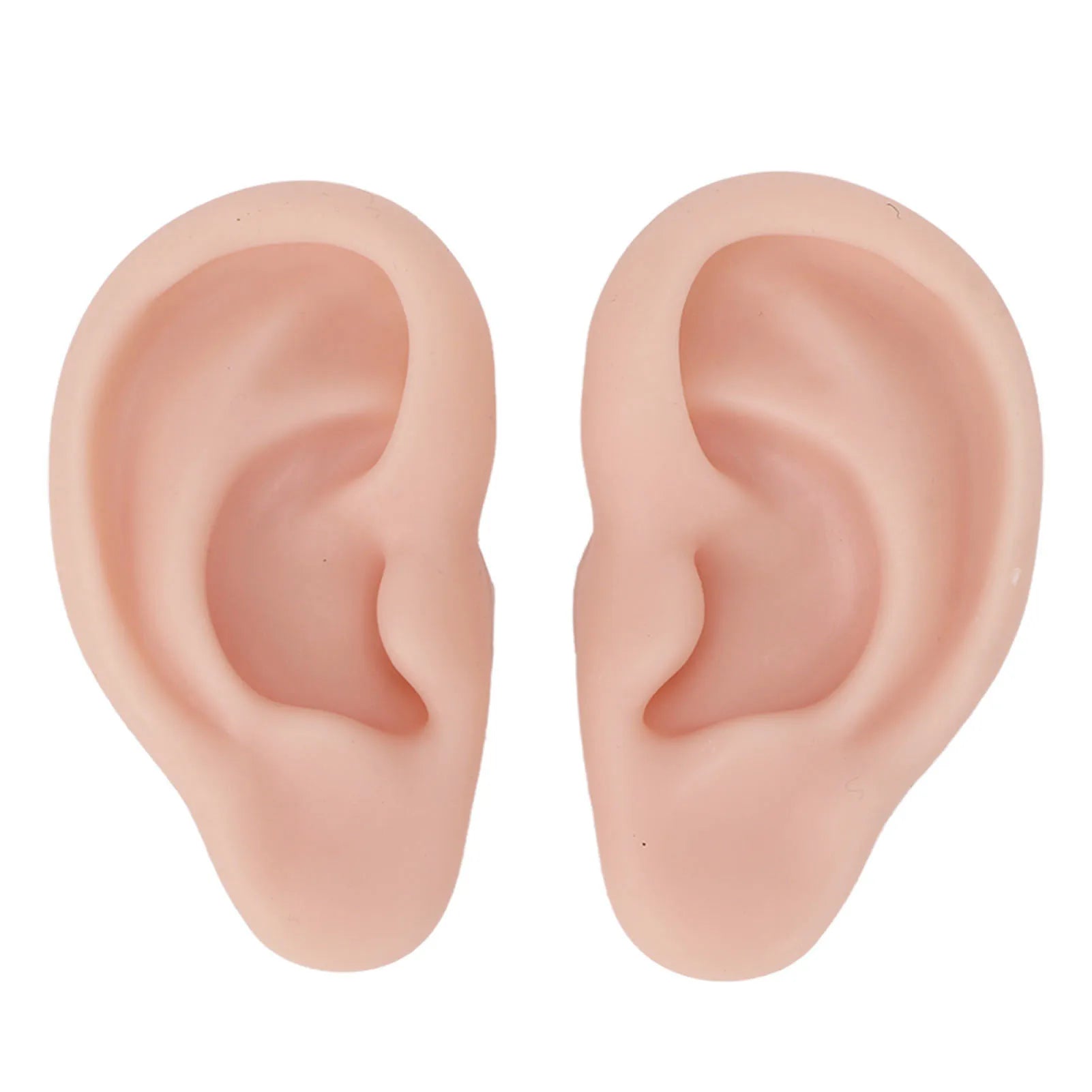 1 Pair Silicone Ear Model Soft Flexible Simulation Ear Model for Earrings Display Ear Piercing Exercise Soft Silicone Ear Model Qme Medium skin color