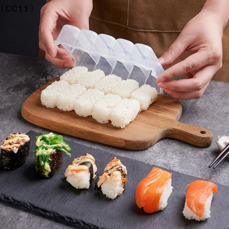 10 Grids Rice Ball Mold Spoon Sushi Non-stick Pressure Storage Box Qme Default Title