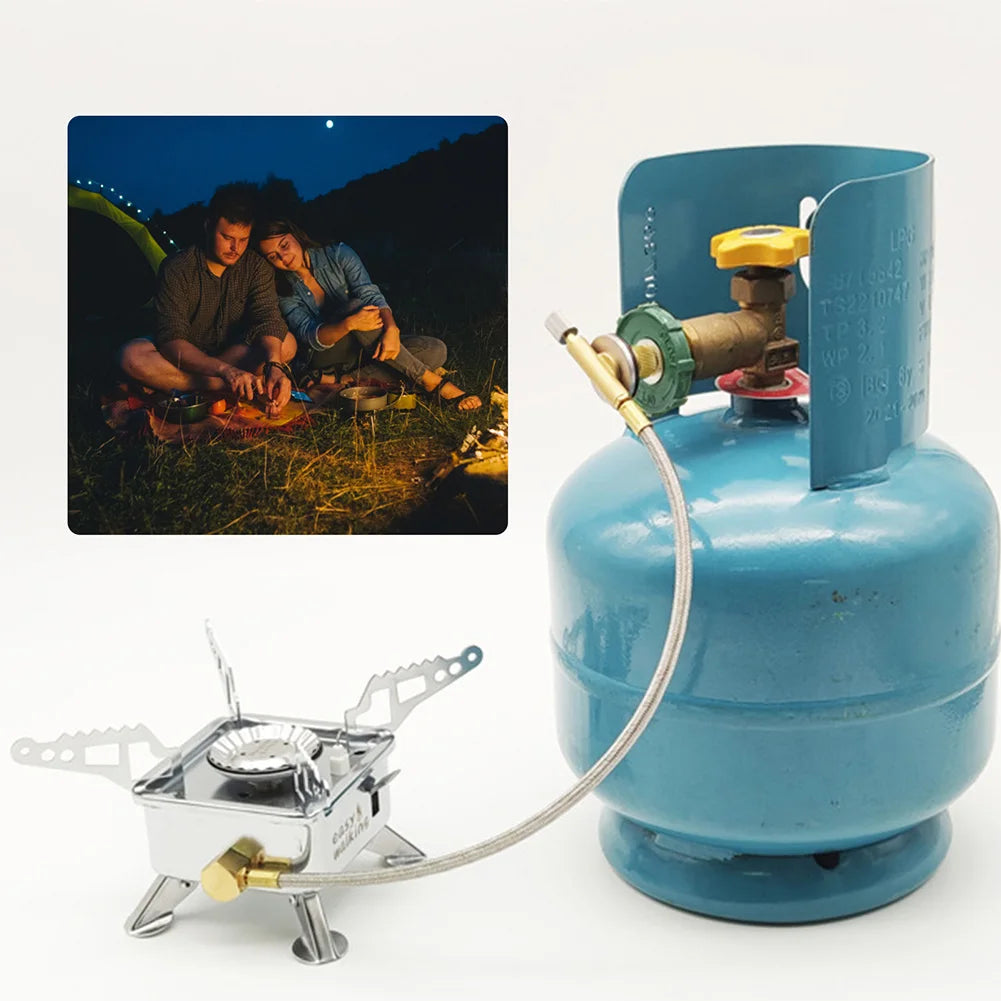 Camping Gas Stove Converter Adapter Gas Furnace Conversion Head Practical Zinc Alloy Camping Stove Accessories Qme