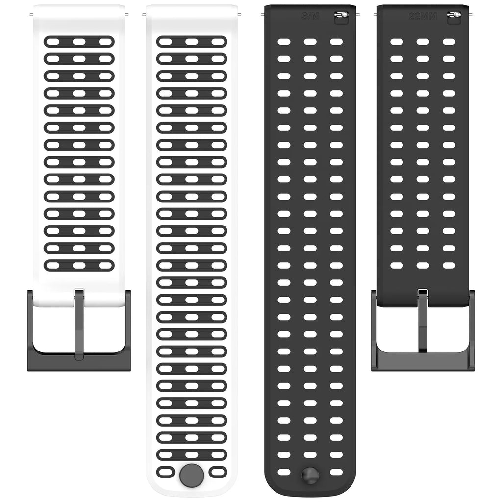 22mm Wristband For Suunto Vertical 2/RACE 2 Two-Tone Silicone Strap for Honor GS3 Replacement Band Bracelet for Honor watch 4pro Qme
