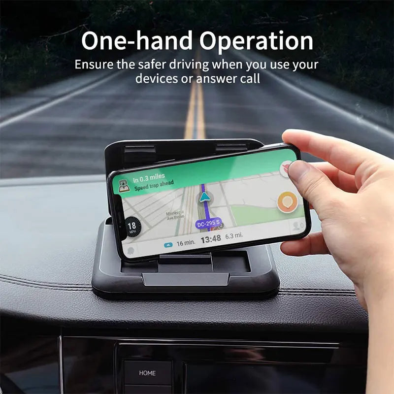 Universal Car Dashboard Phone Holder Mobile Phone Clip Bracket Adjustable Anti-Slip Silicone Suction Pad Phone Navigate Mount Qme