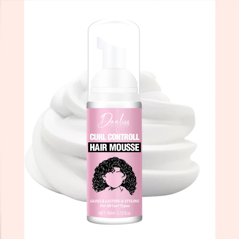 1 Curl Defining Mousse Anti-frizz Bouncy Cream Hair Curling Hydrate Qme 60ml X1