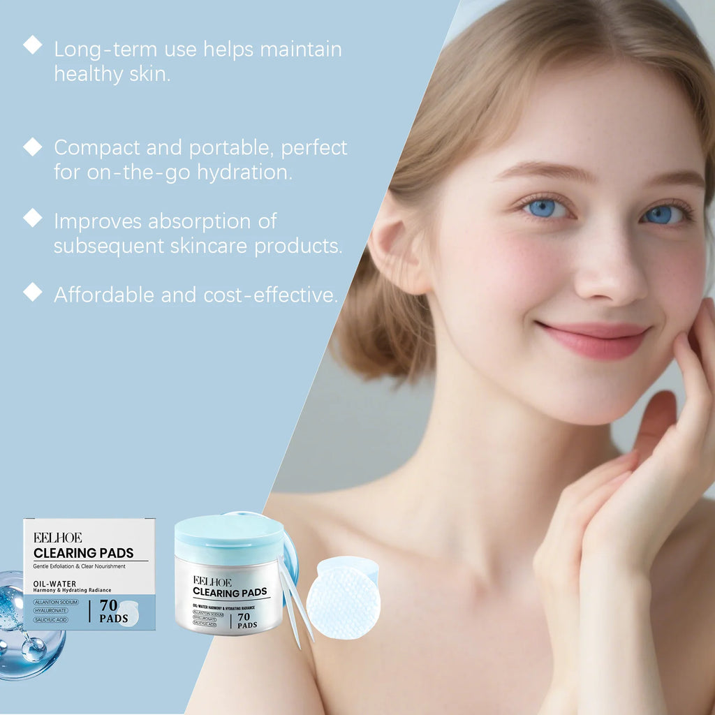 Salicylic Acid Cotton Pads Exfoliating Pore Cleansing Soothing Oil Control Acne Treatment Facial Daily Toner Pads with Tweezers Qme