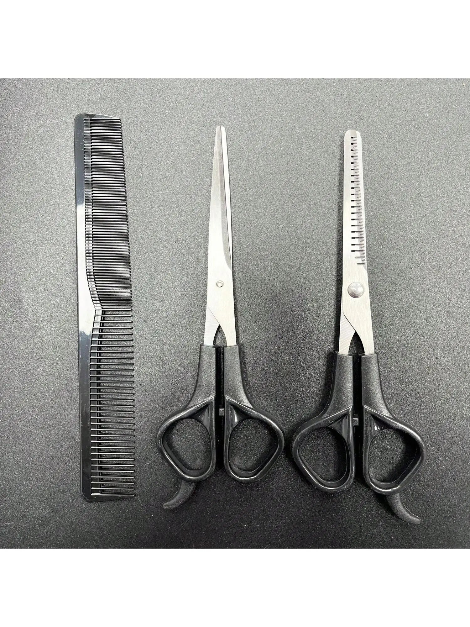 Professional Hair Clippers Thinning Teeth Flat Scissors Household Qme black