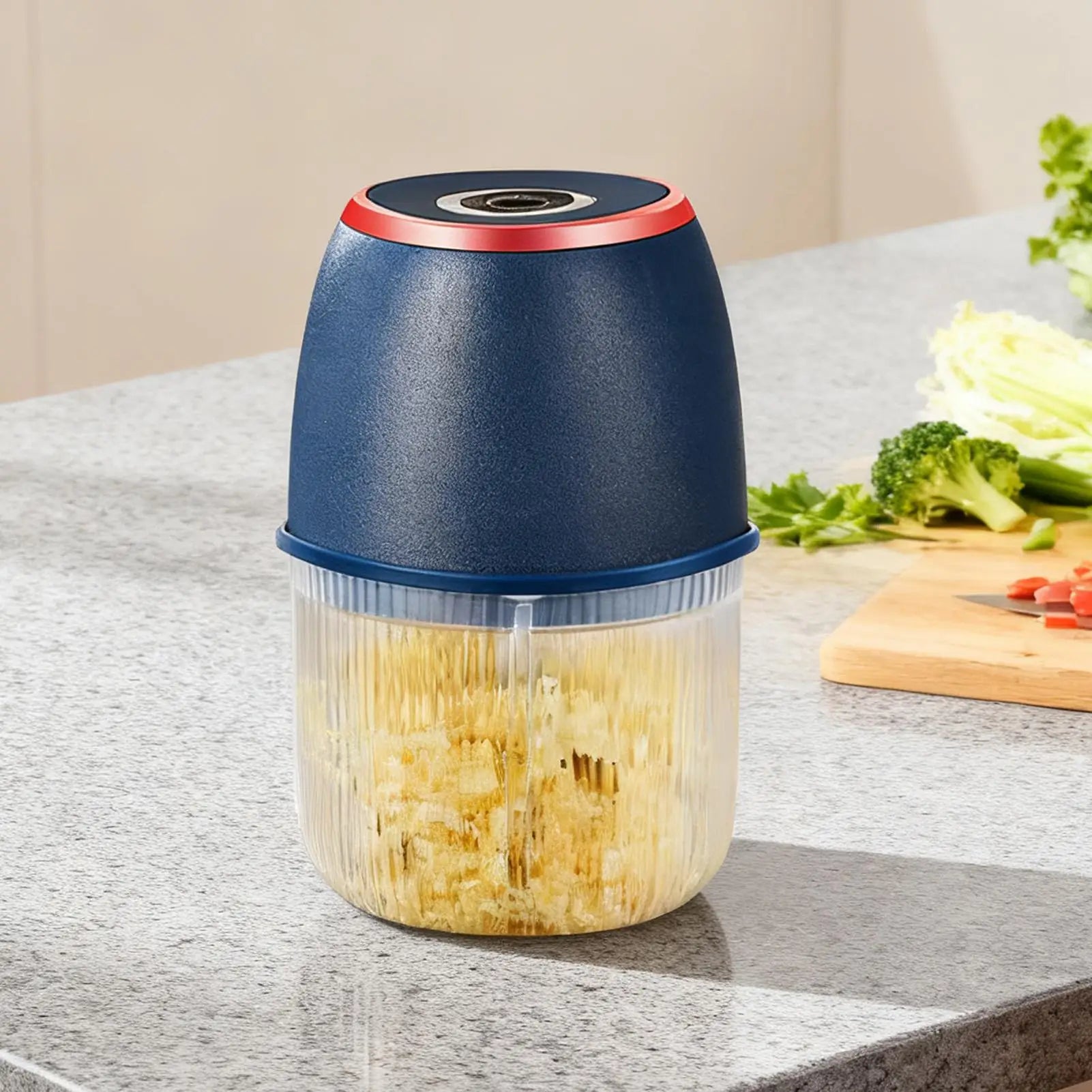 Electric Garlic Slicer 350ml USB Kitchen Veggie Processor Small Onion Crusher Machine For Veggie Food Meat Chilli Fruit Beans Qme