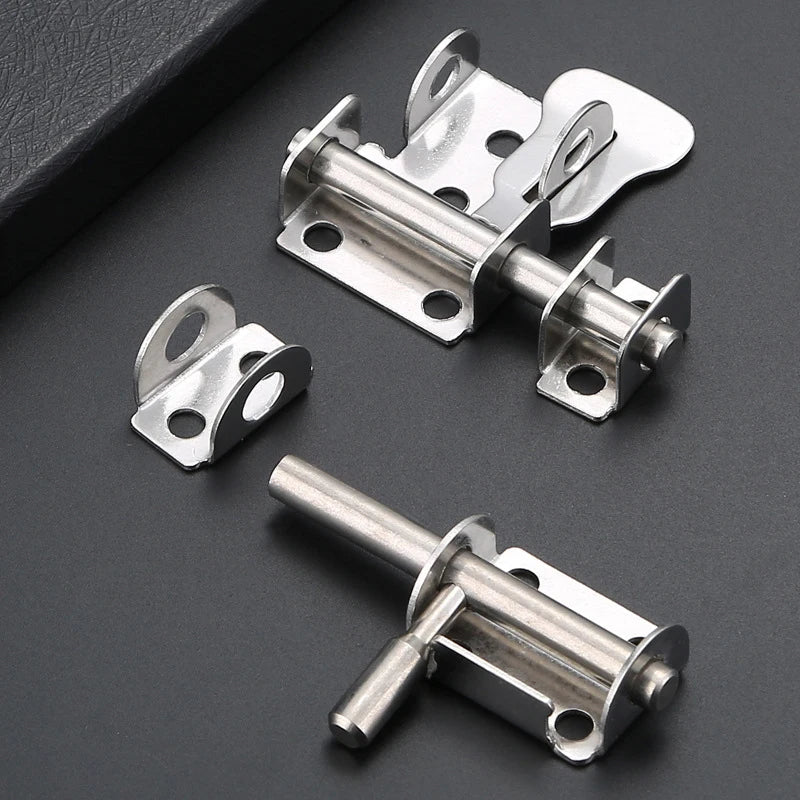 Durable Stainless Steel Door Latch Solid Slide Bolts Lock Home Safety Qme