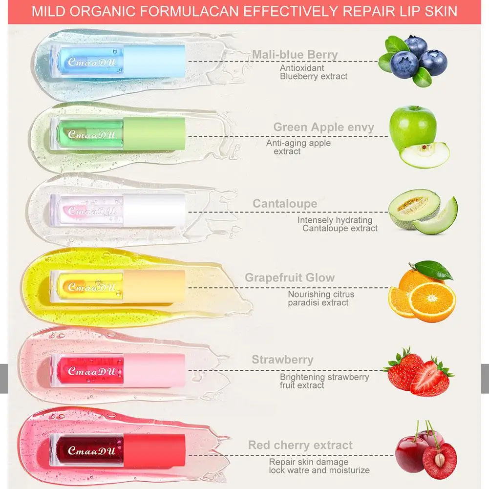 Fruit Flavored Discolored Lip Balm Jelly Magic Color Changing Lipstick Girl Moisturizing Nourishing Lasting Lip Gloss Glaze Care Qme