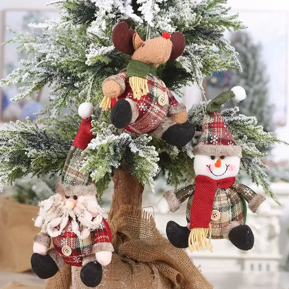 Santa Claus Doll Chirstmas Decorations Home Decor Table Elk Doll Christmas Ornaments Xmas Navidad Gifts Happy New Year 2025 Qme