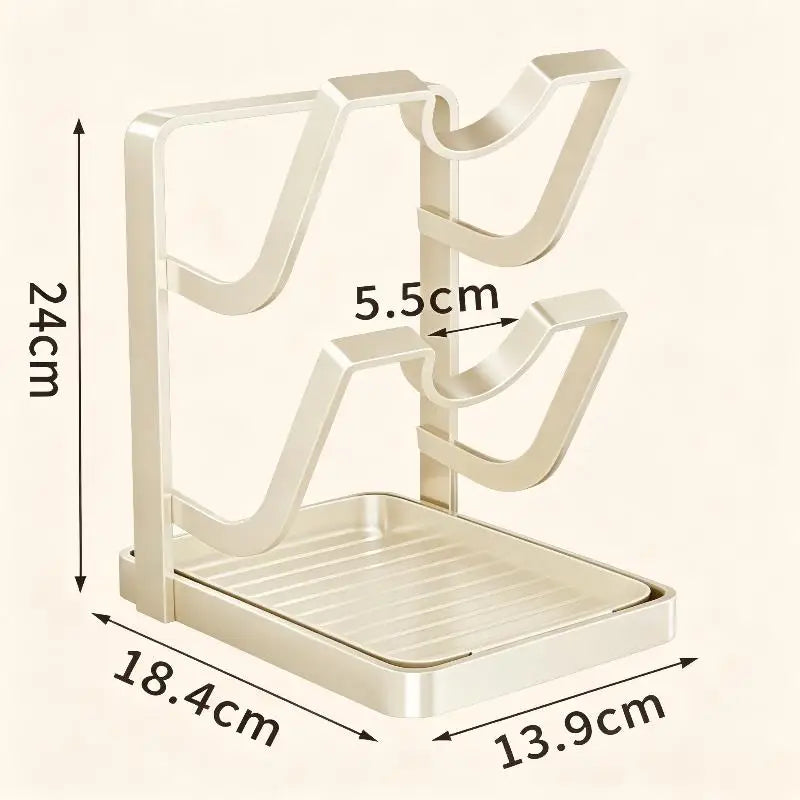 Pot Lid Storage Rack Kitchen Counter Organizer Countertop Removable Qme A3
