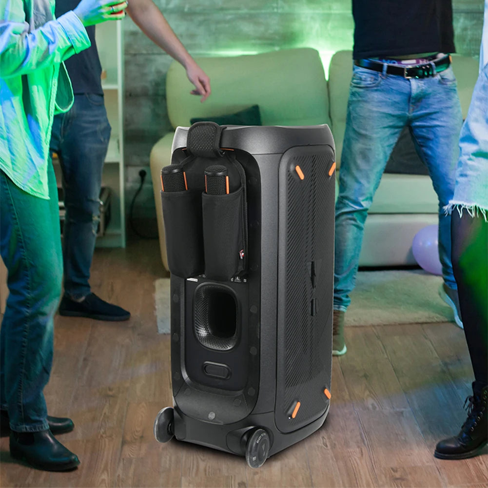 Mic Hanger Storage Holder Mic Organizer Bag Microphone Organizer for JBL PartyBox Wireless Microphone Accessories Qme