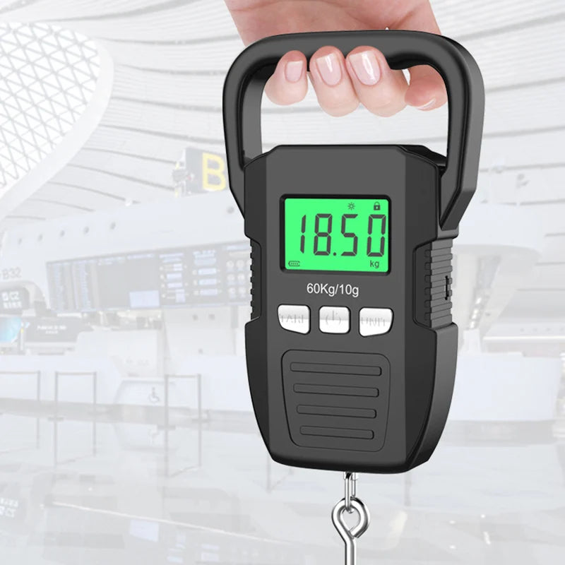 Portable Digital Weight Scale Electronic Luggage Hanging Battery USB Qme