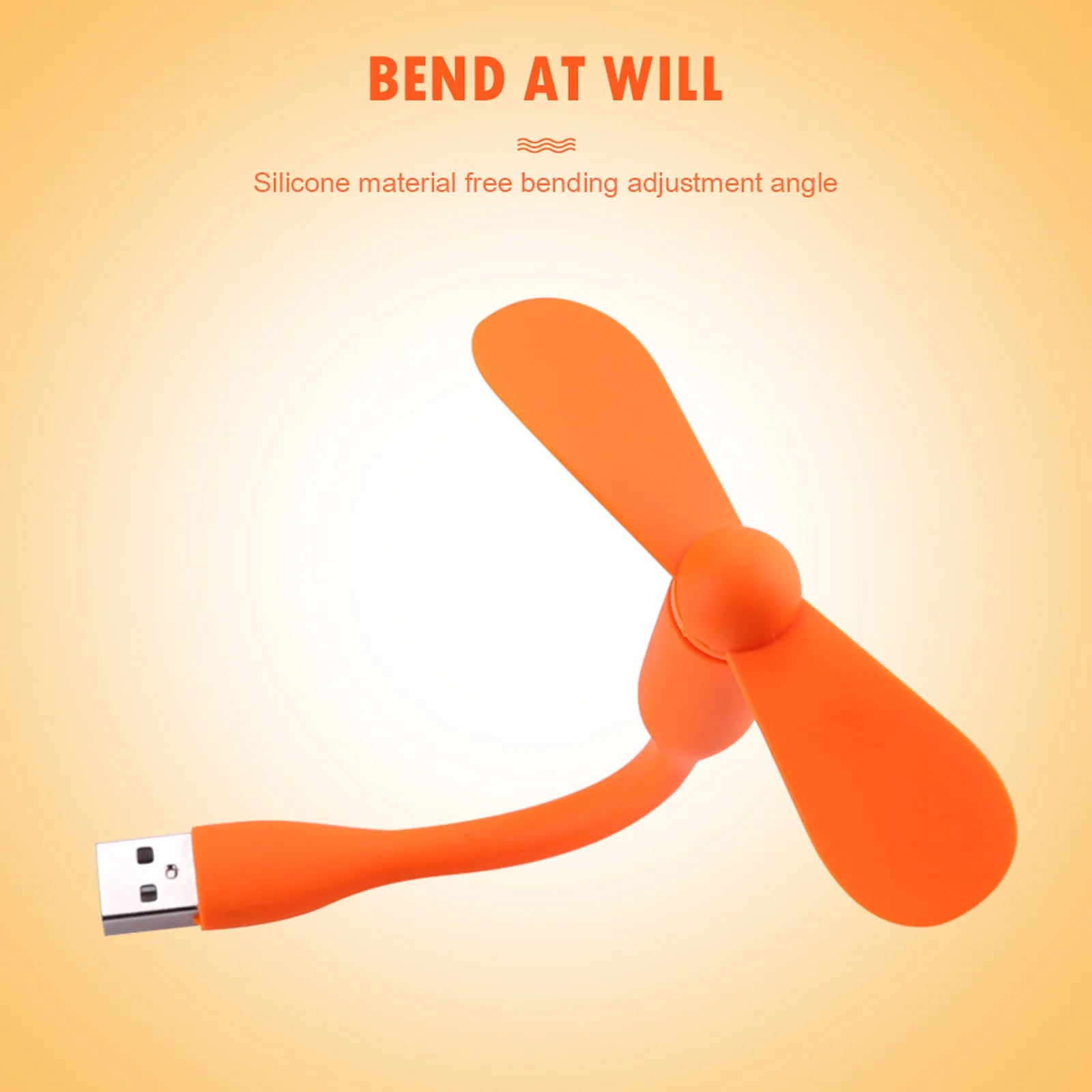 USB Small Fan Flexible Bendable Fan for Power Bank Laptop PC AC Charger Portable Hand Cool Mini Fan Summer Gadgets Qme