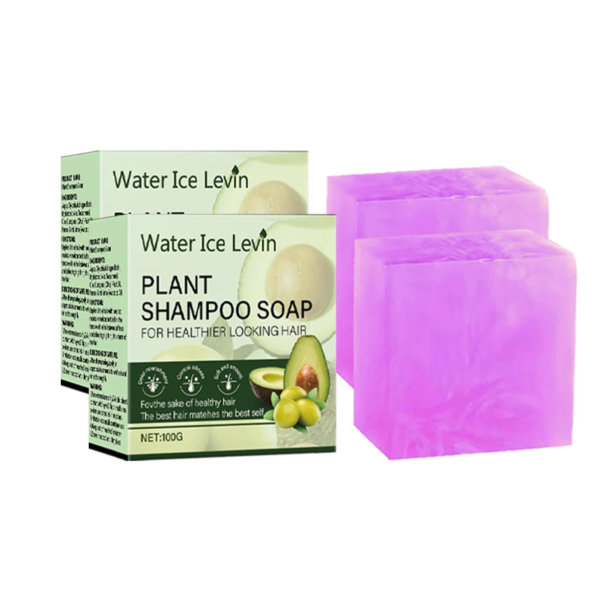 Plant Shampoo Soap for Healthier Looking Hair with Collagen - Moisturizing Formula with Olive Fruit Oil for Hair Clean Qme Milk 100g