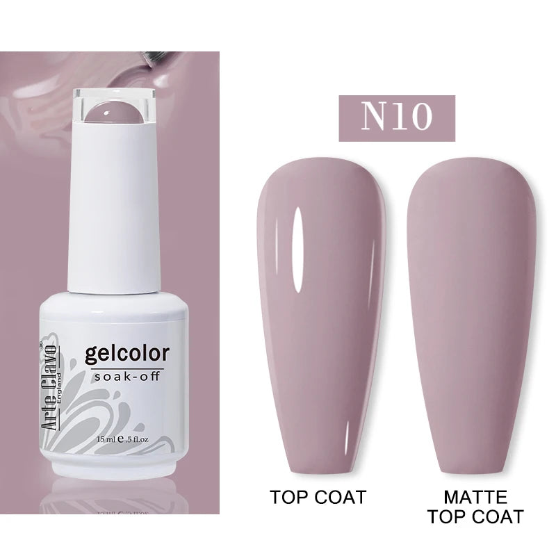 Arte Clavo15ml Gel Nail Polish Art 65 Colors Colorful Soak Off UV Qme