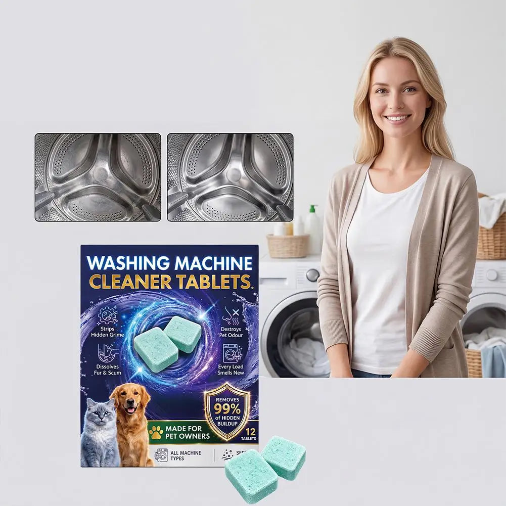 Washing Machine Cleaner Tablets Pet Owners Remove Stubborn Eliminates Qme