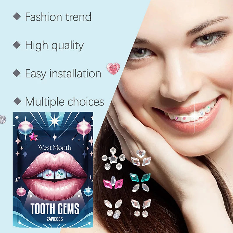 Dental Tooth Gems Crystal Diamond Ornament Diy Tools Various Shapes Qme