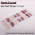 16Tips Gradient Starry Sky Glitter Semi Cured Nail Polish Decal Qme NF250037