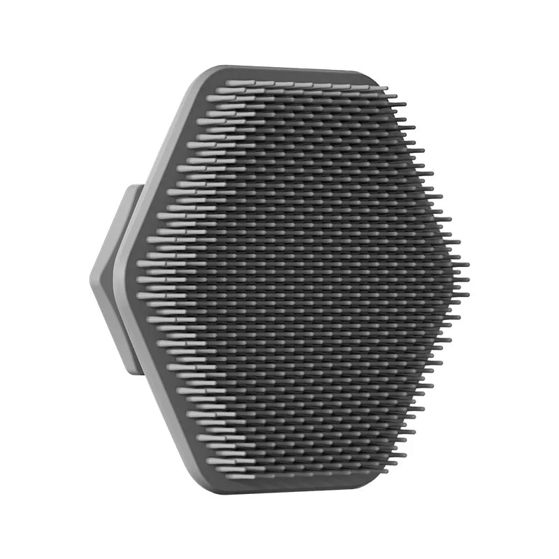 Silicone Facial Cleansing Brush Men Deep Scrub Shave Massage Tool Qme GRAY