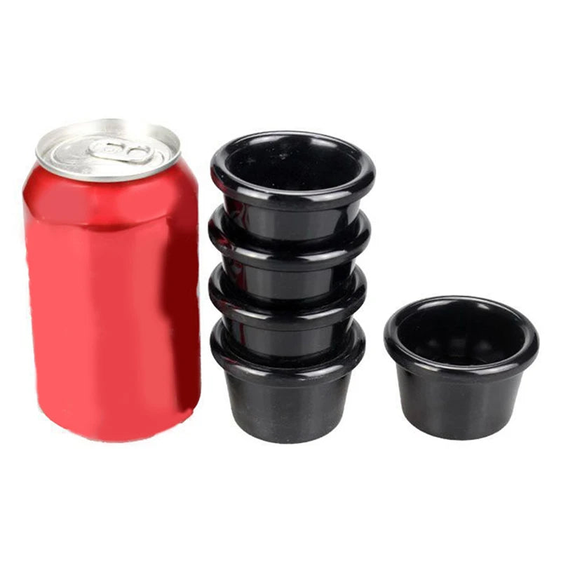 Sauce Bowl Gravy Boats Round Glossy Melamine Black Mini Dipping Cup Qme