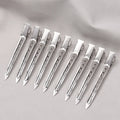 Woman Hair Care Clips Metal Steel Hairdressing Sectioning Clip Clamps Barber Hair Cut Use Styling Tools Hair Root Fluffy Hairpin Qme Silver 2PCS