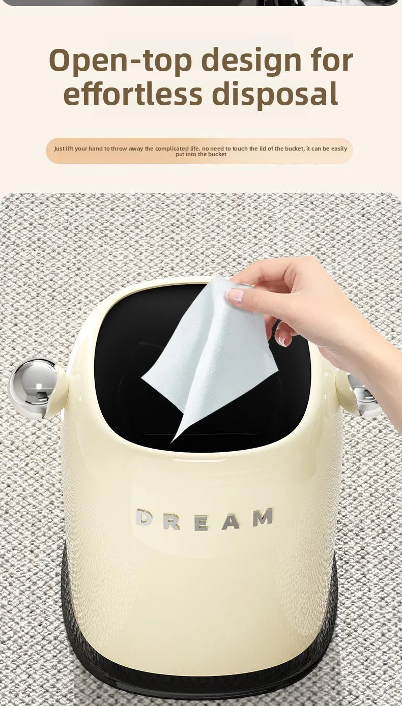 Luxury Home Trash Can for Living Room&Bedroom Garbage Bin Decorative Wastebasket for Office,Bathroom&Desktop,Storage Solution Qme