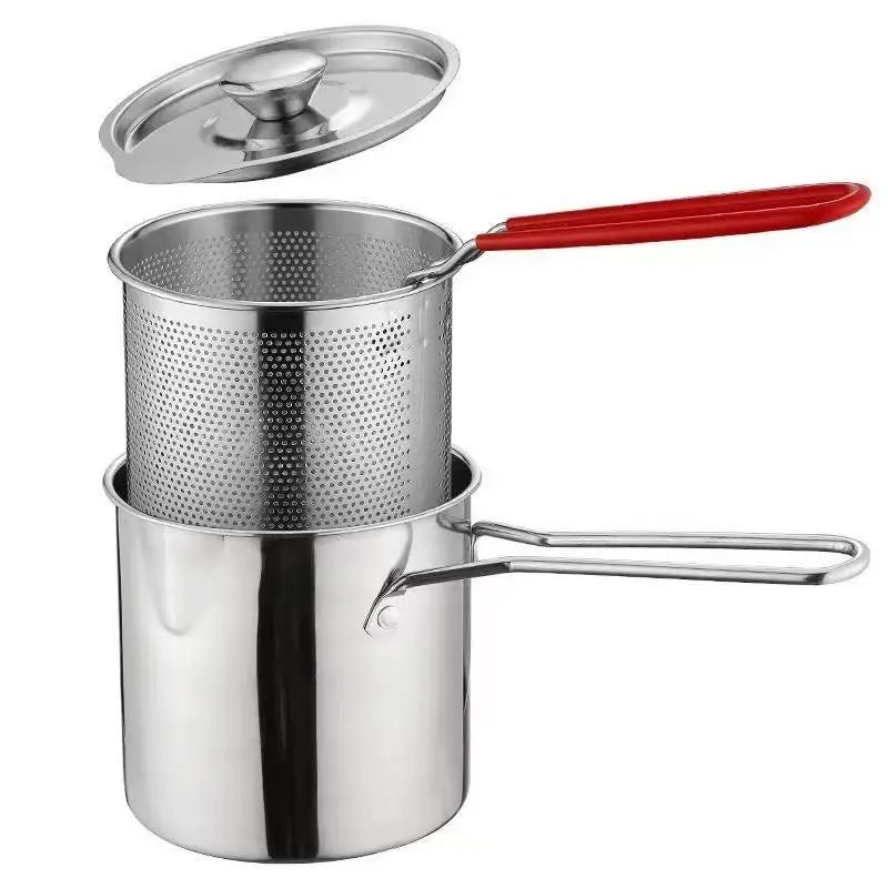 Stainless Steel Fryer Household Small Oil Pan Filter French Fries Qme 02