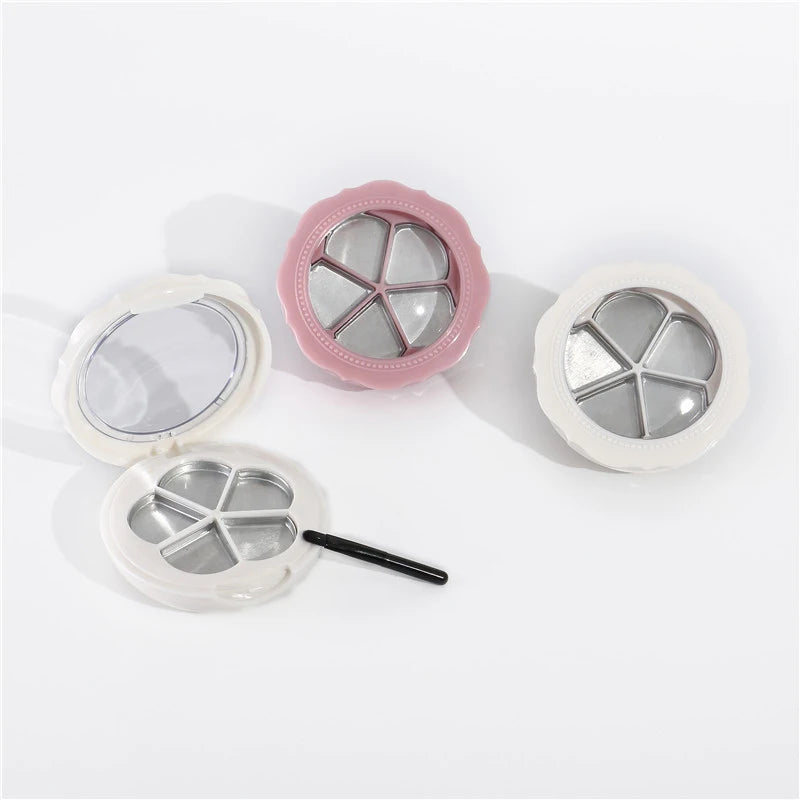 Flower Pattern 5-Grids Empty Compact Eyeshadow PaletteDIY Lipstick Qme