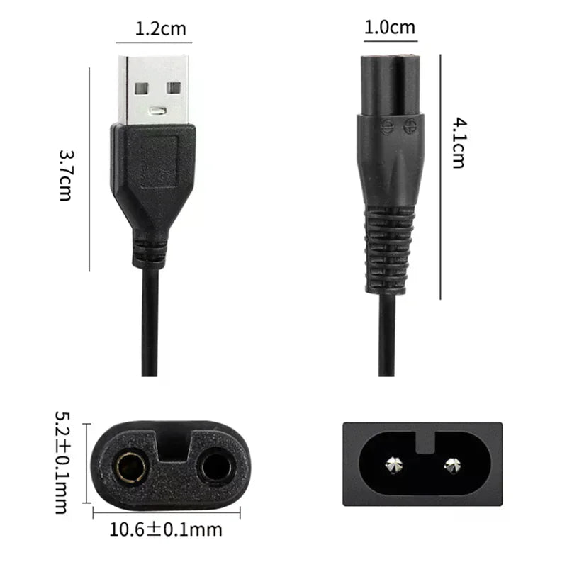 Charger Cable Compatible Meridian Grooming Electric Shaver Trimmer Qme