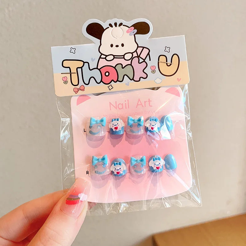 Hello Kitty Kuromi Nail Stickers New Cartoon-Style Stickers Safe, Non-Toxic, Odorless, and Easy to Apply Qme 1