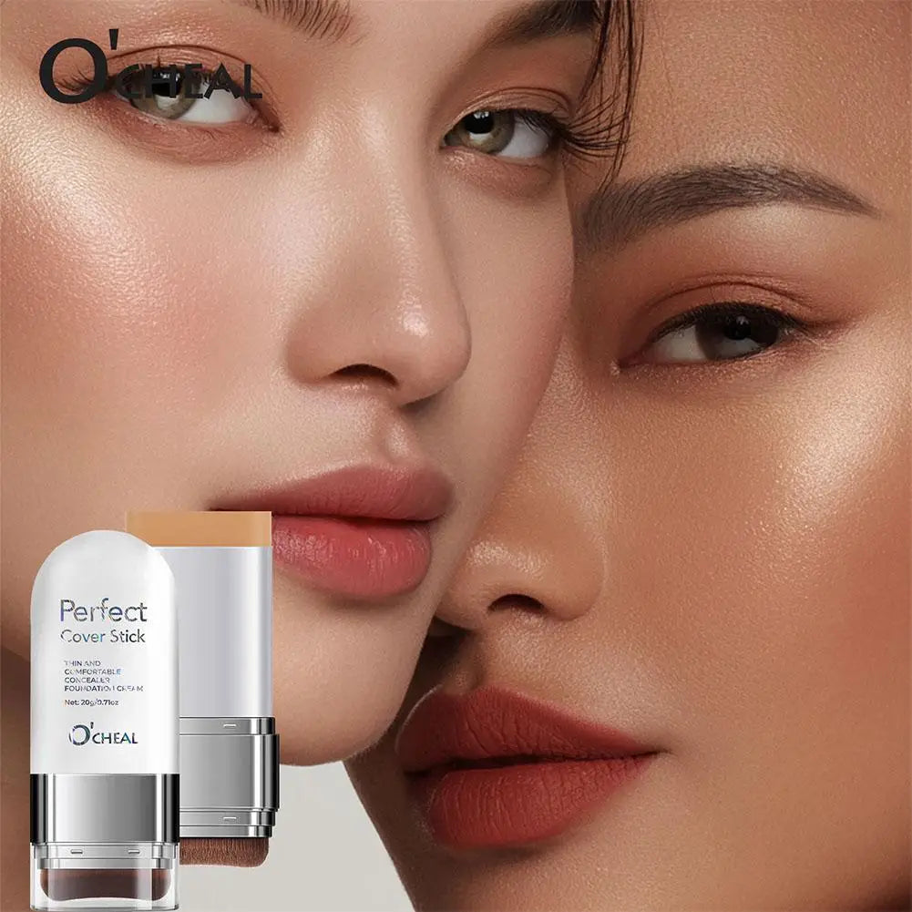 Perfect Cover Stick Concealer Foundation Stick, Lightweight Natural Coverage, Smooth Texture Easy Application For Daily Makeup Qme