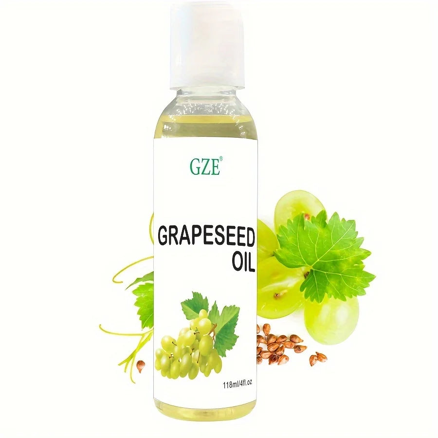 GZE Grapeseed Oil, Skin Care for Sensitive Skin, Light Silky Moisturizer for All Skin Type, Hair Strengthens Vegan Thickening Qme