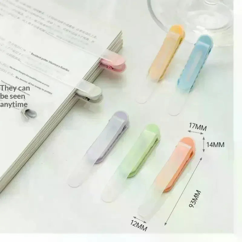 Automatic Page Following Bookmark Clip Transparent Reusable Anti-drop Qme