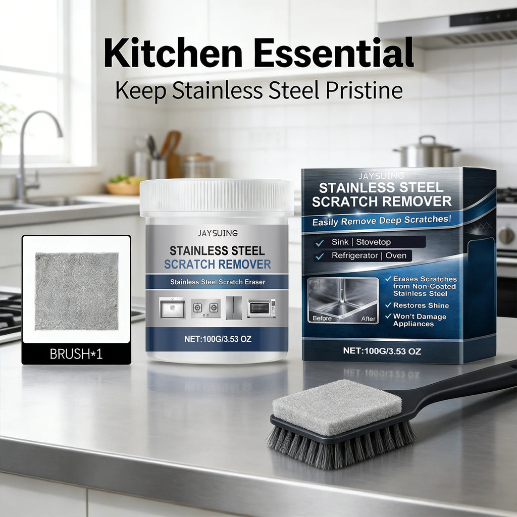 Jaysuing Stainless Steel Scratch Repair Cream Remove Scratch Restore Shine Appliances Renovation Stainless Steel Polishing Agent Qme