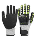 Mechanical cutting gloves, anti vibration, anti smashing, anti-collision gloves, outdoor bicycle rescue safety gloves Qme YELLOW L