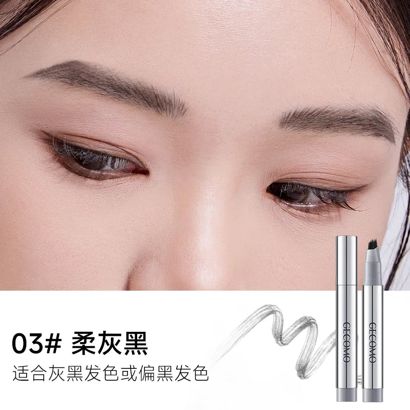 Liquid Eyebrow Brush Tint& Pencil&lasting Waterproof Anti Smudge Wild Qme Chocolate