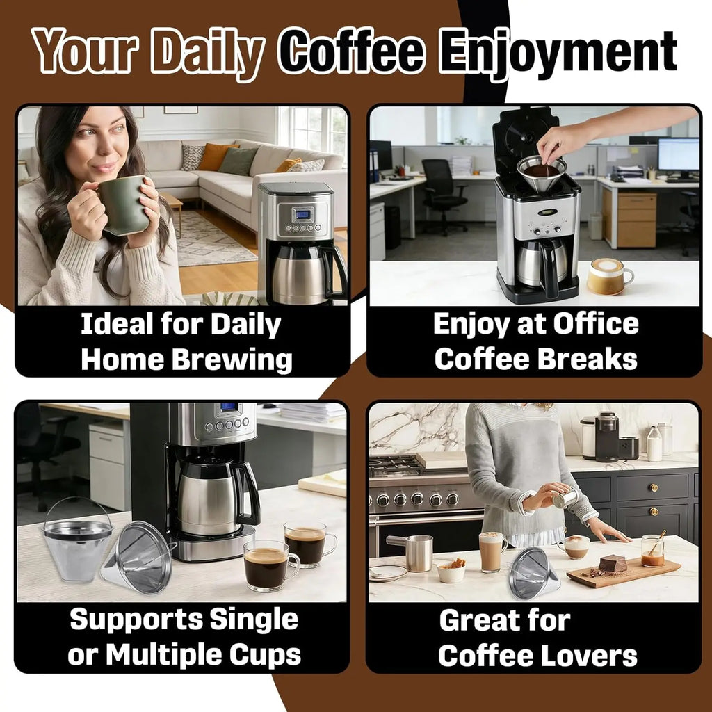 Reusable Coffee Filter Cuisinart Maker 304 Stainless Steel Replaceme Qme