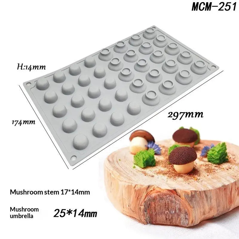 Chestnut Raspberry Peanut Mushroom Silicone Mold Fondant Cake DIY Qme MCM251