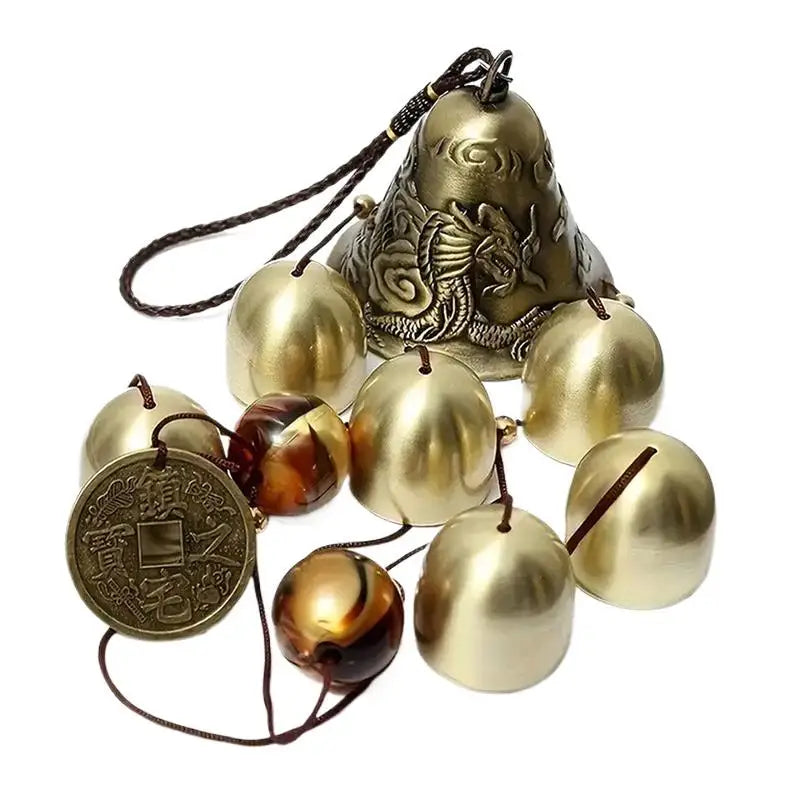 Yard Garden Ideal Home Outdoor Decorati 6 Copper Bells Metal Wind Qme