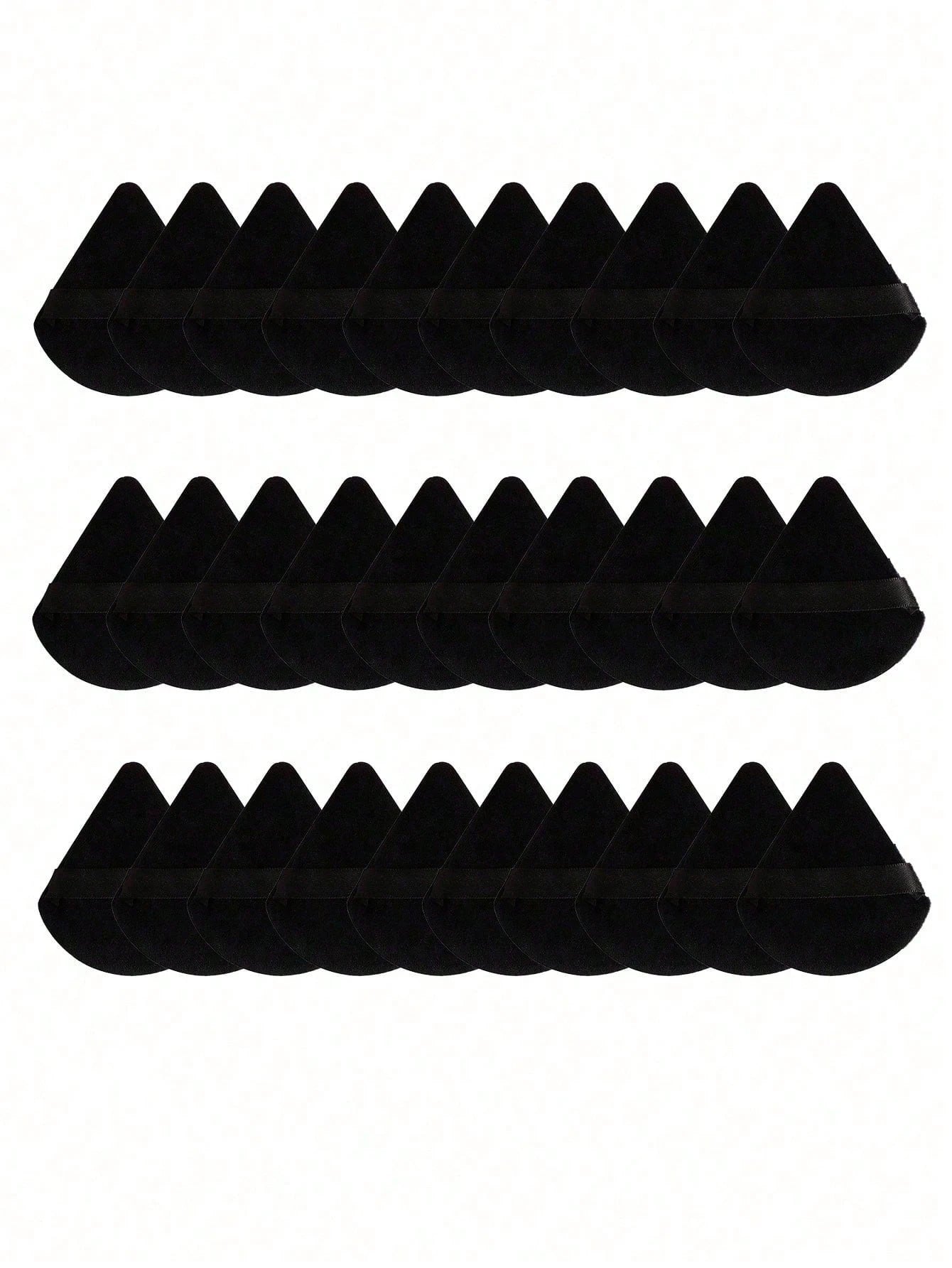 50 40 30 20 10 5 Triangular Velvet Puffs Reusable Face Eye Makeup Qme 30pcs