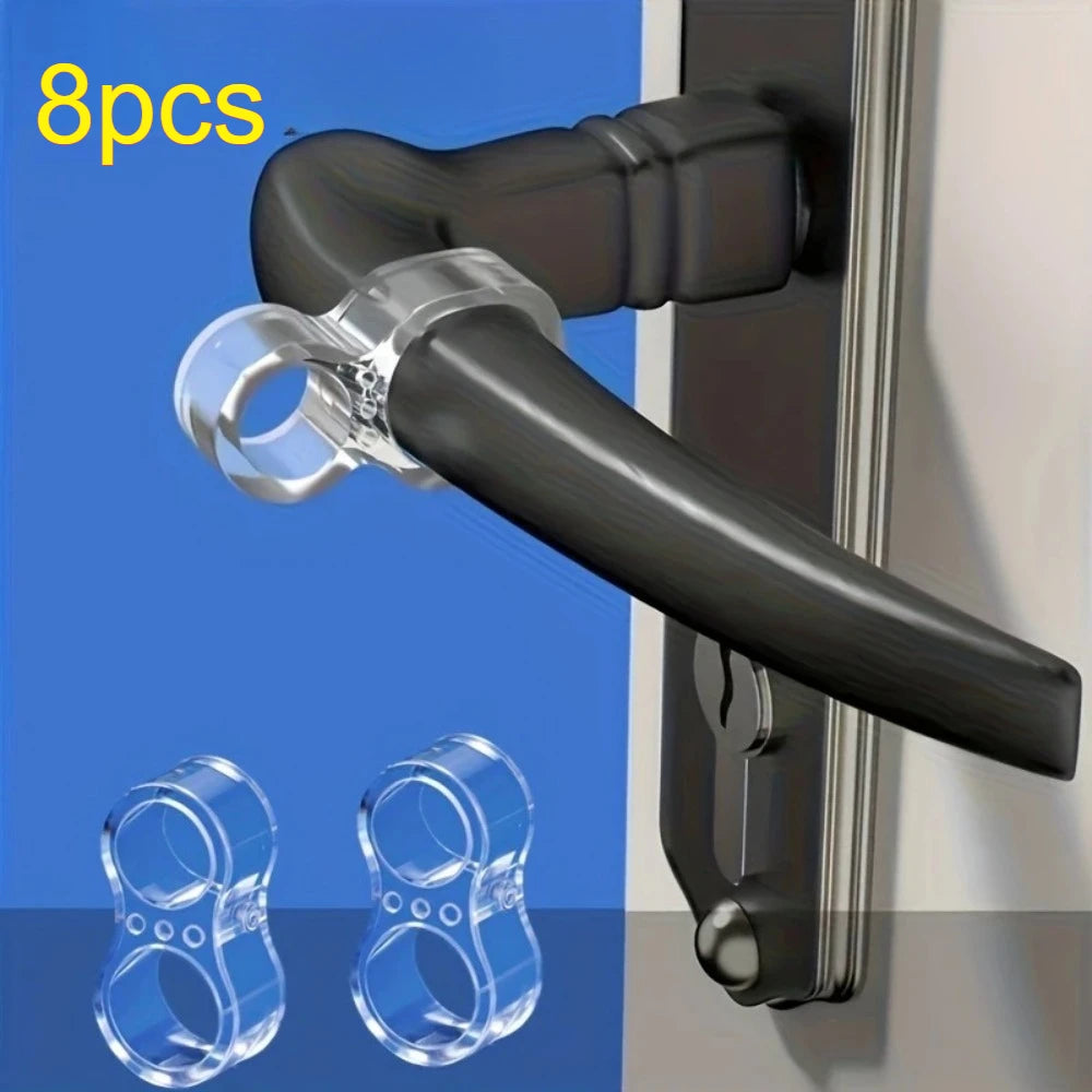 12pcs Door Barrier Protector-Transparent Silicone Door Handle Bumper, Non Adhesive Wall Protection,Suitable for Blocks, Knobs Qme 8pcs