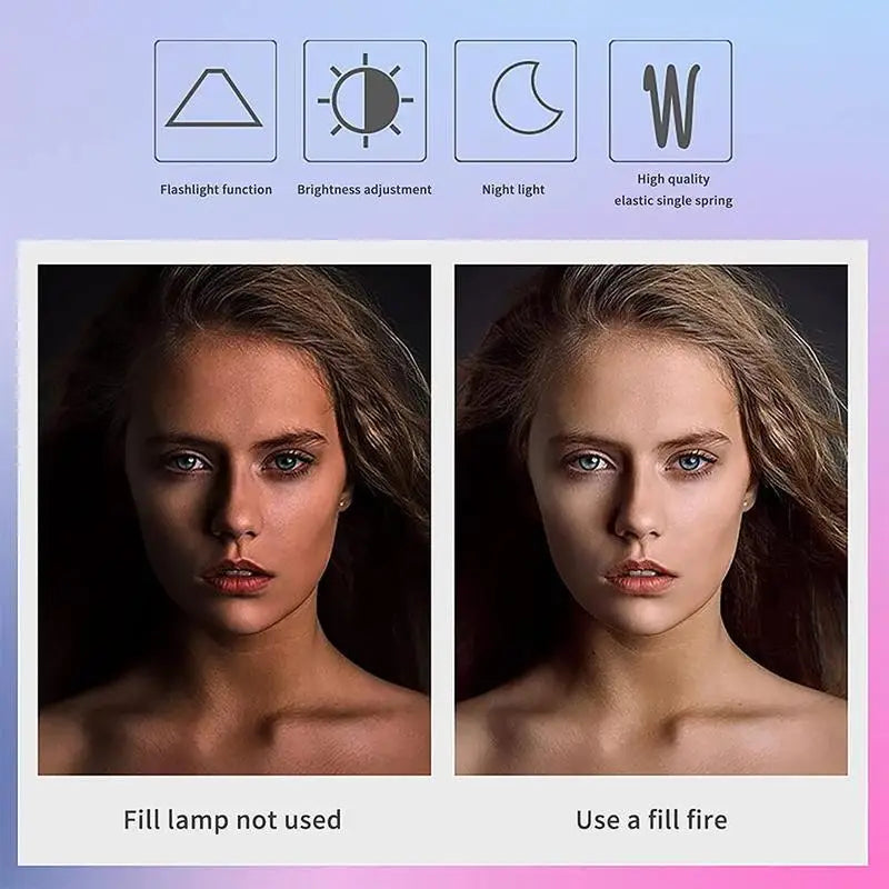 NEW Mobile Phone LED Selfie Ring Light Portable Mini Durable Practical Three Stop Dimming Circle Photography Clip Fill Light Qme