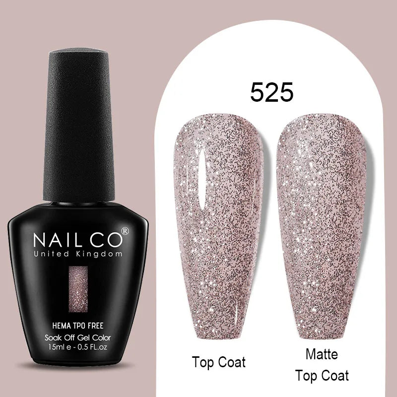 Nailco Jelly Gel Nail Polish Transparent Varnishes 44 Colors Red Pink
