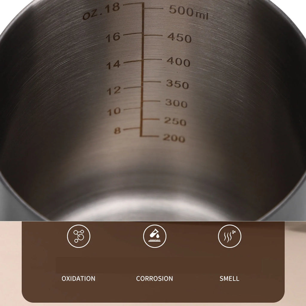 500ml Tea Kettle with Thermometer 304 Stainless Steel Gooseneck Kettle Pour Over Coffee Pot Home Kitchen Water Boiler with Scale Qme
