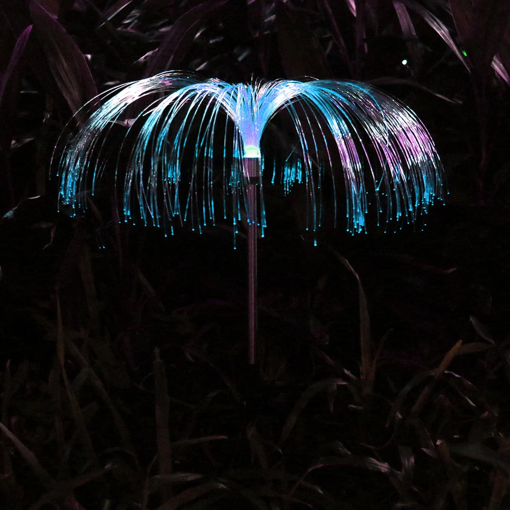 Solar Jellyfish Lights RGB Color Changing Waterproof Outdoor Ground Lamp Qme