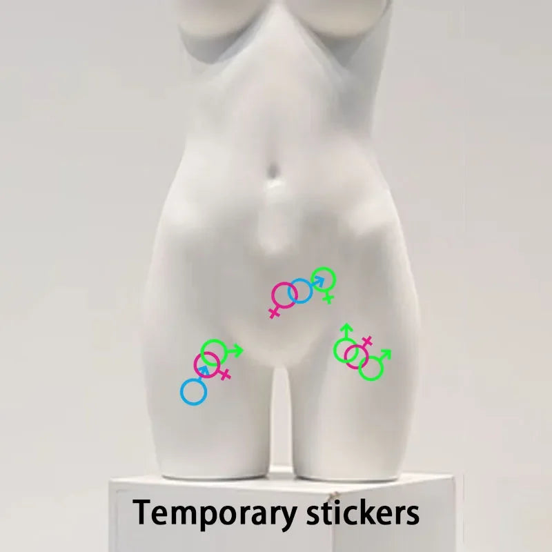 Men and women meet the chest abdomen leg sexy pattern temporary stickers waterproof and sweat-proof color tattoo stickers Qme
