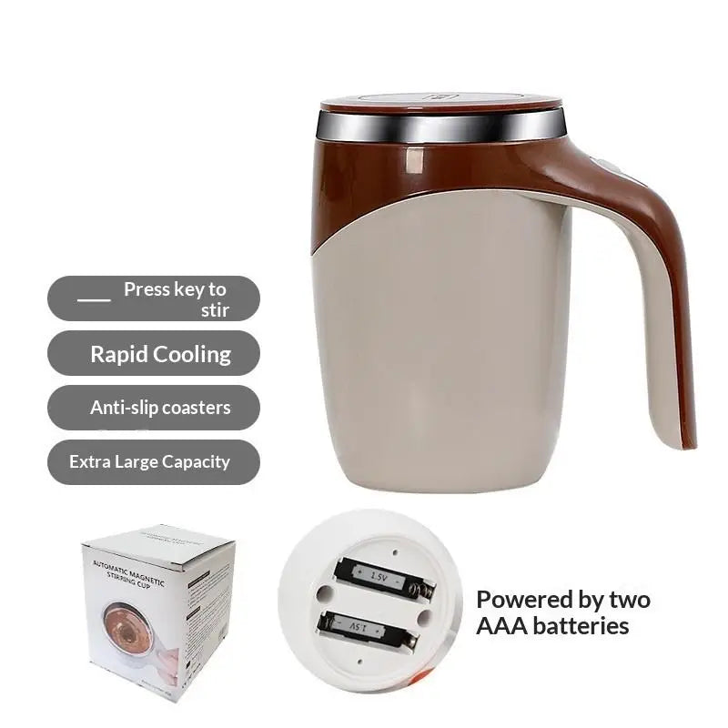 Self Stirring Mug Automatic Magnetic Coffee Travel Cup Insulated Qme Coffee