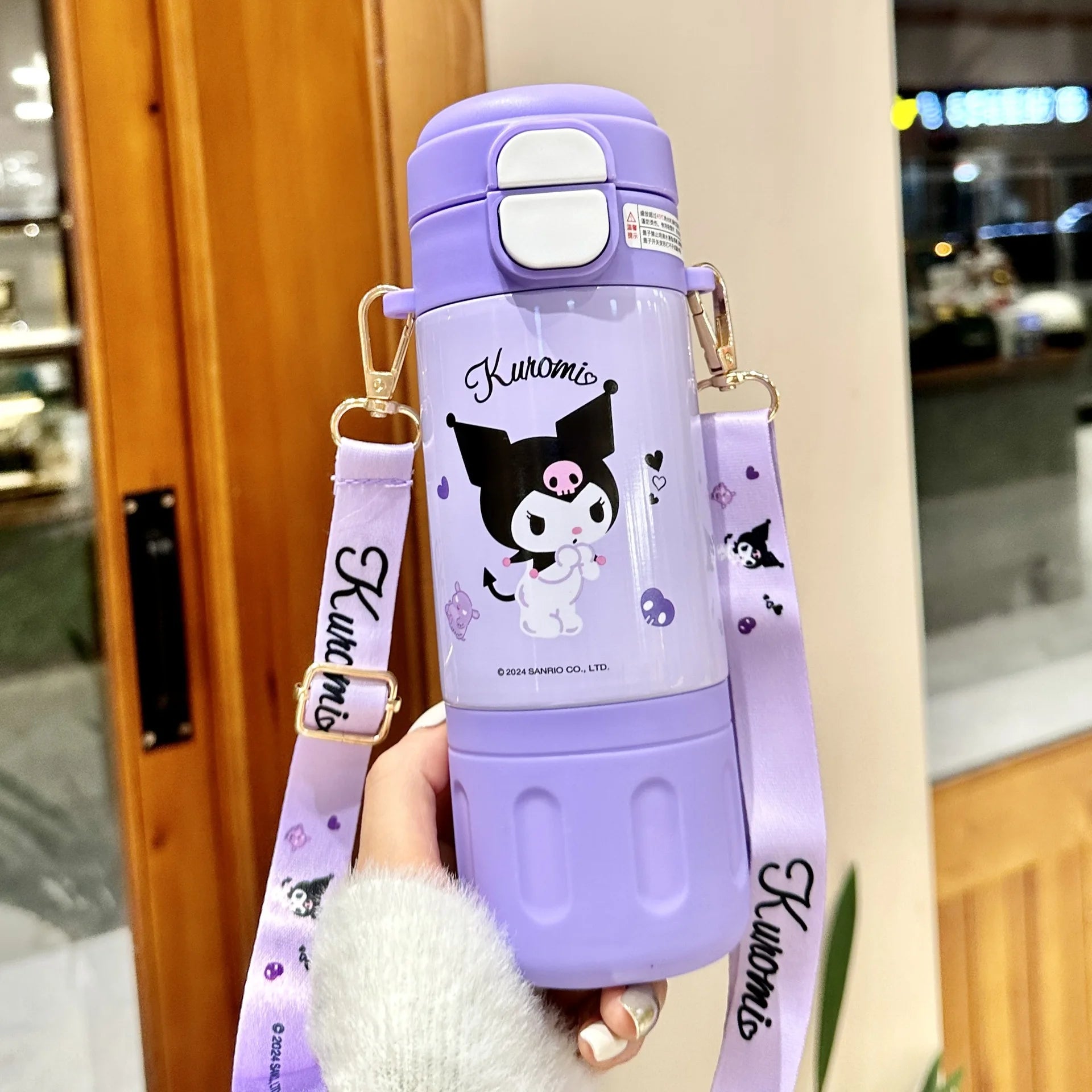 Kuromi Large-Capacity Insulated Cup Stylish New Model Insulated Straw Water Cup Student Water Bottle Qme 6