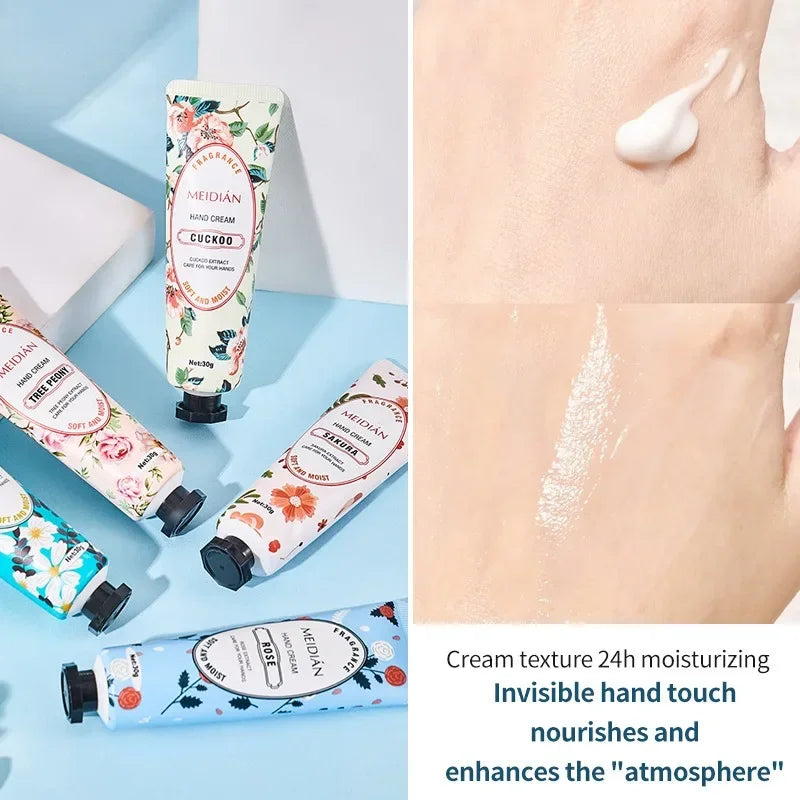 Flower Fragrance Hand Cream Moisturizing Nourish Lotion Anti-aging Qme