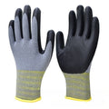 3Pairs 15-Pin Polyester Nitrile Coated Gloves CE EN388 Oil Resistant Touchscreen for Food Delivery Courier Qme XL